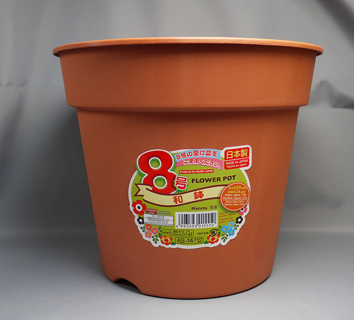 ダイソーでFLOWER-POT-8号-和鉢の茶色を2個買って来た2.jpg