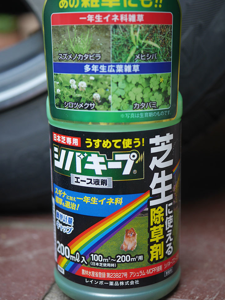 レインボー薬品 芝生用除草剤 シバキープエース液剤 200mlを買った-002.jpg