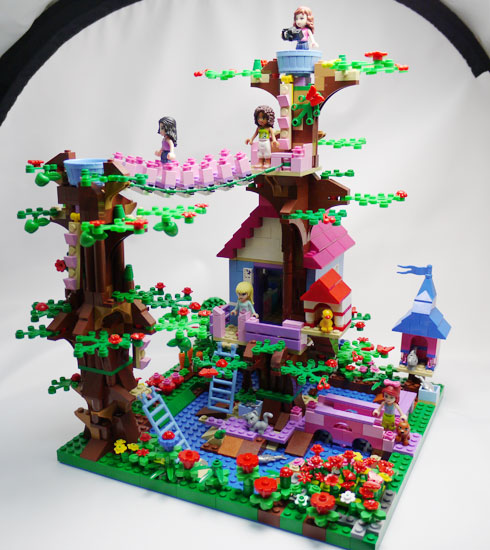 Lego 3065 ツリーハウスを改造して拡張した レゴ フレンズ 02memo日記